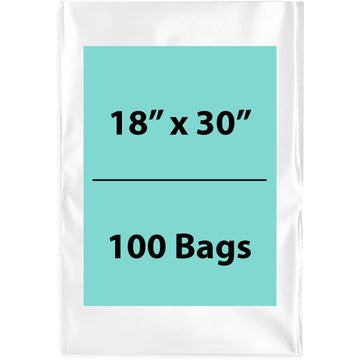 Clear Poly Bags Flat 1.5 Mil Size: 18 inch (width) X 30 inch(Height)
